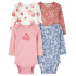 CARTER'S Body dlouhý rukáv Pink/Blue Floral holka 4ks 6m/vel. 68