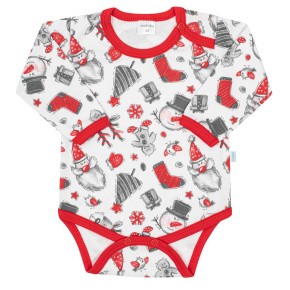 Kojenecké body s dlouhým rukávem New Baby Christmas Dle obrázku 74 (6-9m)