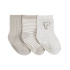 CARTER'S Ponožky White-Grey Elephant neutral LBB 3 ks, NB/vel. 56