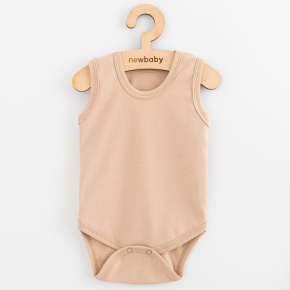 Kojenecké body bez rukávů New Baby Classic II světle béžové  kluk Béžová 86 (12-18m)