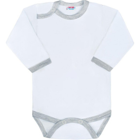 Kojenecké body New Baby s šedým lemem Šedá 80 (9-12m)