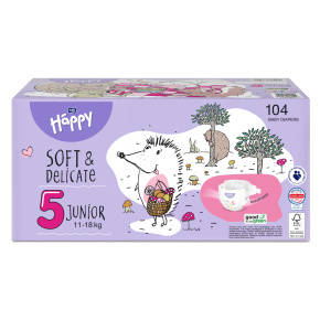 2x BELLA HAPPY Baby Pleny jednorázové Junior Box 11-18 kg 52 ks