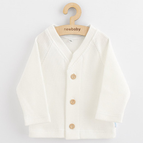 Kojenecký kabátek na knoflíky New Baby Luxury clothing Oliver bílý Bílá 68 (4-6m)