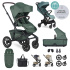 EASYWALKER Kočárek kombinovaný Jimmey Pine Green XXL AIR + RWS + Jackey Forest Green