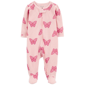 CARTER'S Overal na zip Sleep&Play Pink Butterfly holka 6m/vel. 68