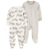 CARTER'S Overal na zip Sleep&Play Gray Whale/Stripe neutral 2ks 3m/vel. 62