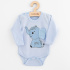 Kojenecké body s dlouhým rukávem New Baby Happy Elephant blue Modrá 80 (9-12m)