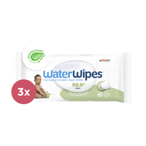 3x WATERWIPES Vlhčené obrousky bez obsahu plastů Soapberry 60 ks (180 ks )