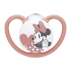 NUK Dudlík Space Disney Mickey v boxu, červený 6-18m