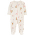 CARTER'S Overal na zip Sleep&Play Ivory Animal holka NB/ vel. 56