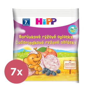 7x HiPP BIO borůvkové rýžové oplatky pro děti 30 g