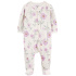 CARTER'S Overal na zip Sleep&Play Ivory Floral holka NB/ vel. 56