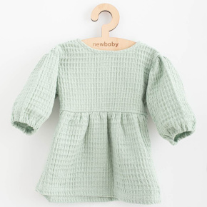 Kojenecké mušelínové šaty New Baby Comfort clothes šalvějová Zelená 68 (4-6m)