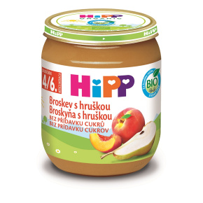 HiPP BIO Broskev s hruškou od uk. 4.-6. měsíce, 125 g