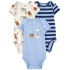 CARTER'S Body krátký rukáv Blue Animals kluk 3ks 18m/vel. 86