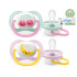 Philips AVENT Šidítko Ultra air Play 0-6m dívka, 2 ks+WW Soapberry 60ks