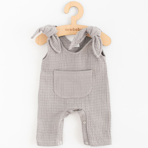 Kojenecké mušelínové lacláčky New Baby Comfort clothes šedá Šedá 74 (6-9m)