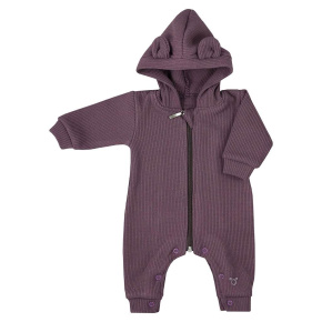 Kojenecký overal s kapucí a oušky Koala Pure purple Fialová 62 (3-6m)