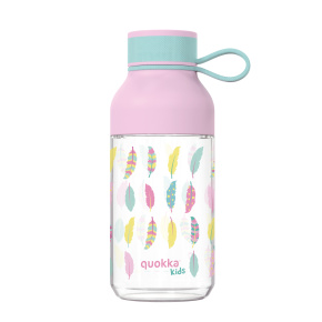 Plastová láhev Ice Kids s poutkem Feathers 430 ml