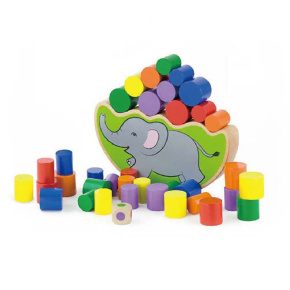 Dřevěná hra Viga Balanční slon Multicolor 