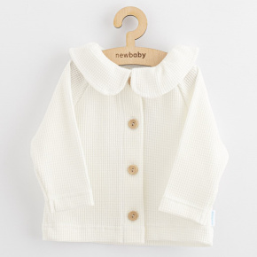 Kojenecký kabátek na knoflíky New Baby Luxury clothing Laura bílý Bílá 62 (3-6m)