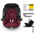 KIDDY Autosedačka Evoluna i-size 2 + Isofix základna 40-83 cm Beet red melange icy grey