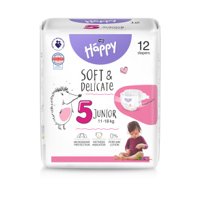 BELLA HAPPY Baby Pleny jednorázové Junior 11-18 kg 12 ks