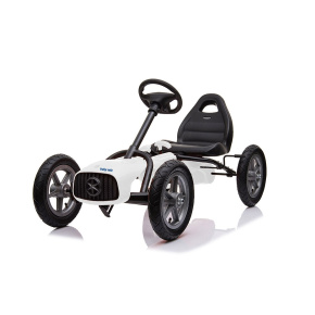 Dětská šlapací motokára Go-kart Baby Mix Buggy bílá Bílá 