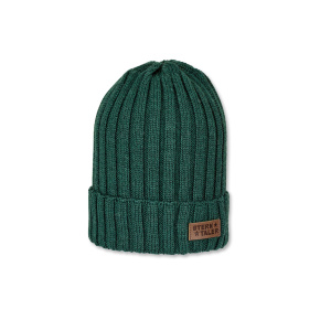 STERNTALER Čepice pletená beanie se zahnutým okrajem tmavě zelená uni vel. 49 cm - 12-18 m