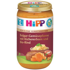 HiPP BIO "Malý Gurmán" Bulgur se zeleninou a cizrnou a hovězím masem od 12. měsíce, 250 g