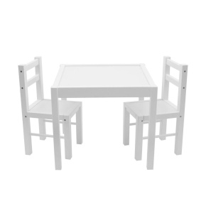 Dětský dřevěný stůl s židličkami Drewex bílý Bílá 