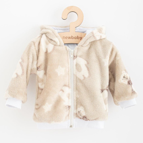 Kojenecká Wellsoft zimní mikinka s kapucí New Baby Polar Bear Hnědá 86 (12-18m)