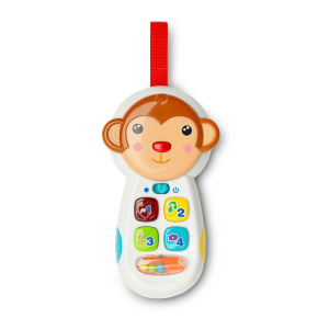 Dětská edukační hračka Toyz telefon opička Multicolor 