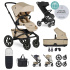 EASYWALKER Kočárek kombinovaný Jimmey Sand Taupe XXL AIR + RWS + Jackey XL Shadow Black