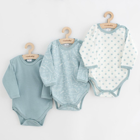 Kojenecké celorozepínací body New Baby Classic II Uni 3ks mátové Zelená 50