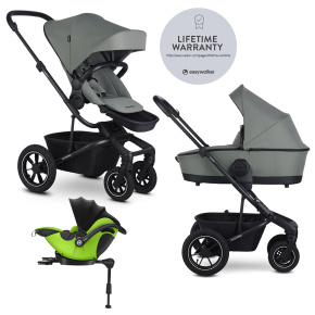 EASYWALKER Kočárek kombinovaný Harvey⁵ 2v1 Agave Green LITE AIR + KIDDY Evoluna i-size 2 + základna