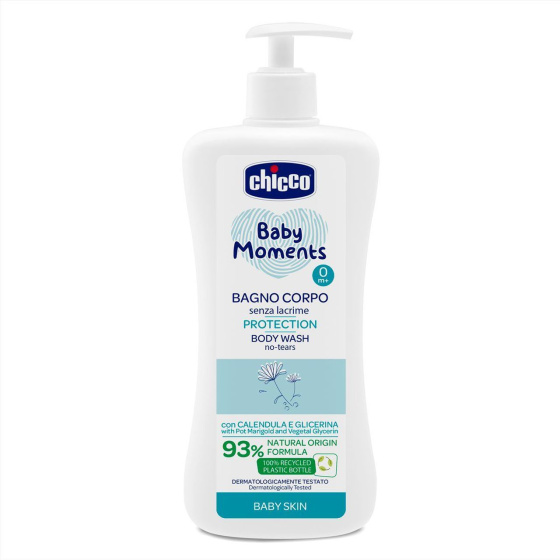 CHICCO Šampon na tělo s dávkovačem Baby Moments Protection 93 % přírodních složek 500 ml