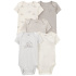 CARTER'S Body krátký rukáv Gray/Cream Elephant neutral 5ks 24m/vel. 92