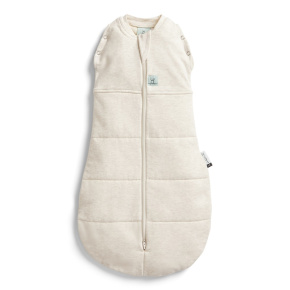 ERGOPOUCH Zavinovačka a pytel na spaní 2v1 Cocoon Oatmeal Marle 3-6 m, 6-8 kg, 2,5 tog