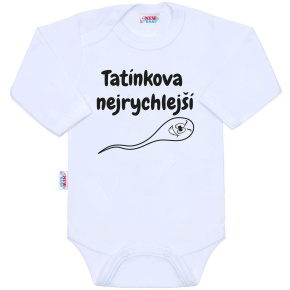 Body s potiskem New Baby Tatínkova nejrychlejší Bílá 86 (12-18m)