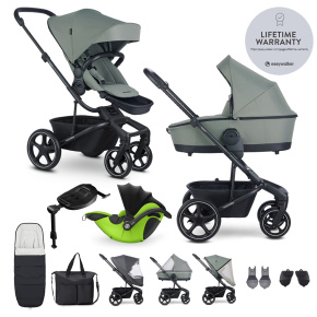 EASYWALKER Kočárek kombinovaný Harvey⁵ Agave Green XXL RWS + KIDDY Evoluna i-size 2 + základna