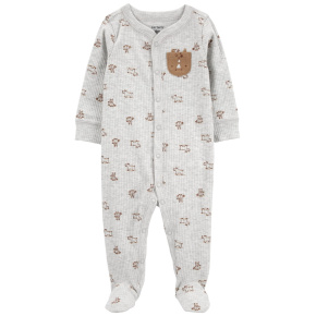 CARTER'S Overal na druky Sleep&Play Gray Animal kluk 6m/vel. 68