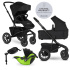 EASYWALKER Kočárek kombinovaný Jimmey 2v1 Pepper Black LITE AIR + KIDDY Evoluna i-size 2 + základna