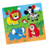 Dřevěné puzzle s úchyty pro nejmenší Viga ZOO Multicolor 