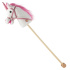 Hobby horse unicorn se zvukem a kolečky Nia Baby Mix white  