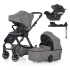 PETITE&MARS Kočárek kombinovaný ICON 2v1 Dove Grey LITE AIR + CYBEX Aton B2 i-Size + základna