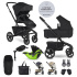 EASYWALKER Kočárek kombinovaný Jimmey Pepper Black XXL RWS + KIDDY Evoluna i-size 2 + základna