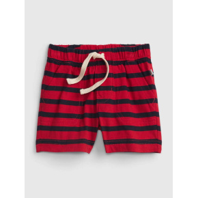 GAP Kalhoty krátké Red-Black Stripes chlapec 18-24m