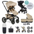 EASYWALKER Kočárek kombinovaný Jimmey Sand Taupe XXL AIR + RWS + Jackey Shadow Black