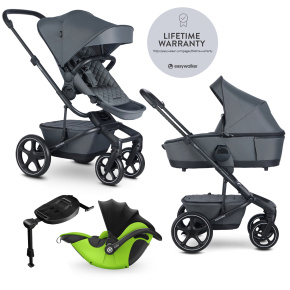 EASYWALKER Kočárek kombinovaný Harvey⁵ Premium 2v1 Mineral Grey LITE RWS + KIDDY Evoluna i-size 2